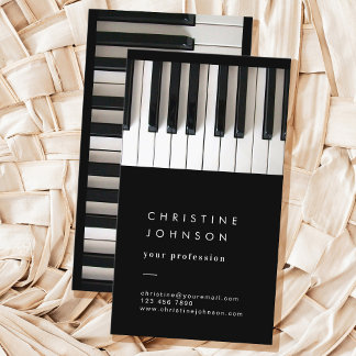 tarjeta de visita de pianista