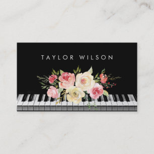 tarjeta de visita de pianista