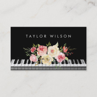 tarjeta de visita de pianista