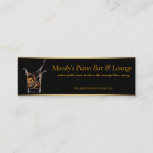 tarjeta de visita de piano bar