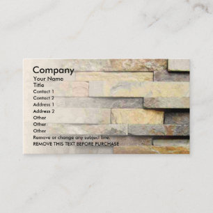 Tarjeta de visita de piedra