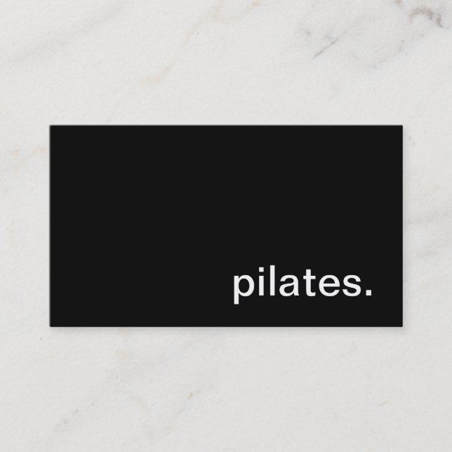 Tarjeta de visita de Pilates (Anverso)