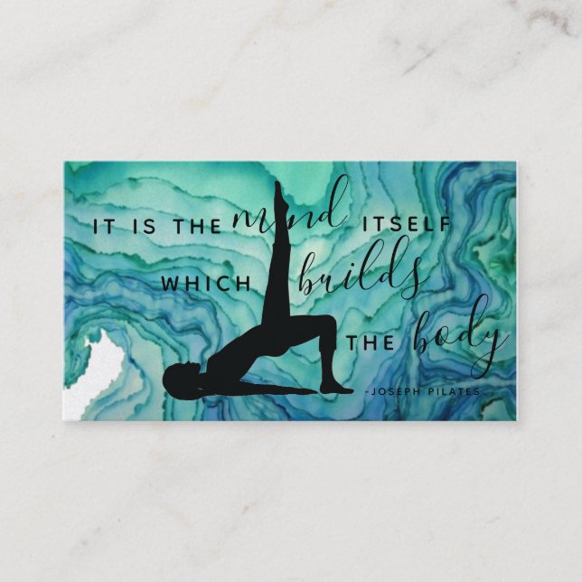 Tarjeta de visita de Pilates (Anverso)