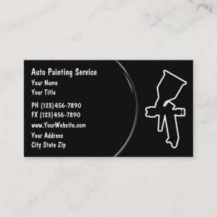 Tarjeta de visita de pintura automotriz