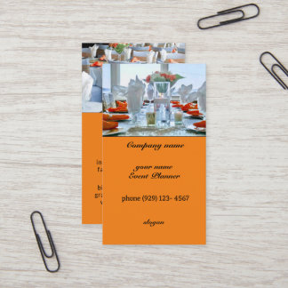 tarjeta de visita de planificador de eventos