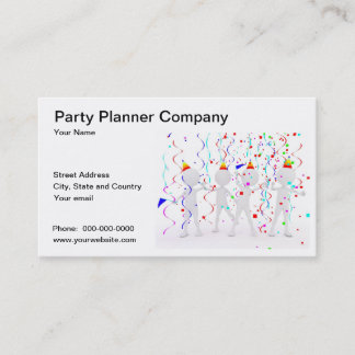 Tarjeta de visita de Planner Company del fiesta