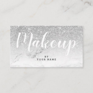 Tarjeta de visita de plata de moda del mármol del