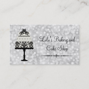Tarjeta de visita de plata elegante de la