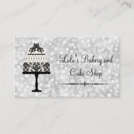 Tarjeta de visita de plata elegante de la