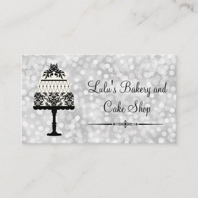 Tarjeta de visita de plata elegante de la (Anverso)