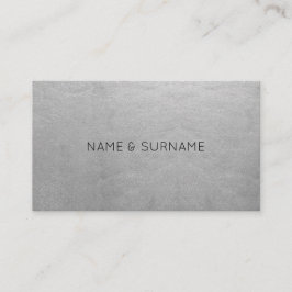 Tarjeta de visita de plata moderna elegante