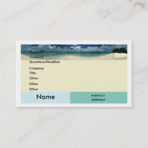 Tarjeta de visita de playa