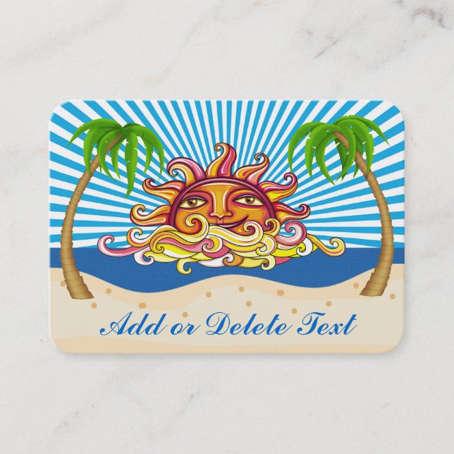 Tarjeta de visita de playa (Anverso)