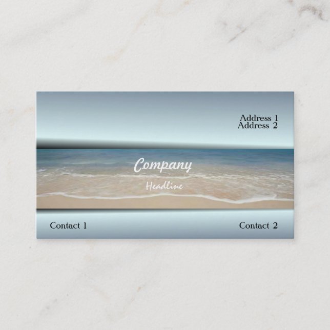 Tarjeta de visita de playa (Anverso)