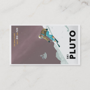 Tarjeta de visita de Plutón del esquí