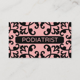 Tarjeta de visita de podiatrista Damask