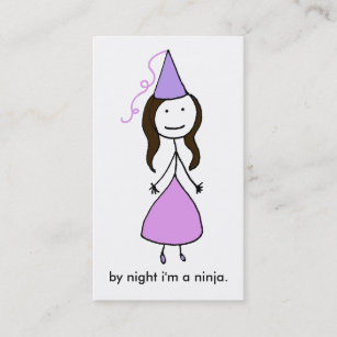 Tarjeta de visita de princesa Ninja