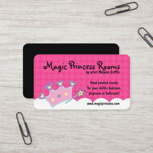 Tarjeta de visita de princesa Wand Pink Dot