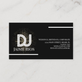 Tarjeta de visita de productor musical minimalista