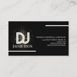 Tarjeta de visita de productor musical minimalista
