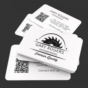 Tarjeta de visita de profesión de carpintería con