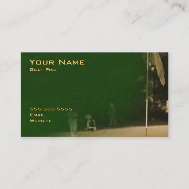 Tarjeta de visita de profesional de golf (Anverso)