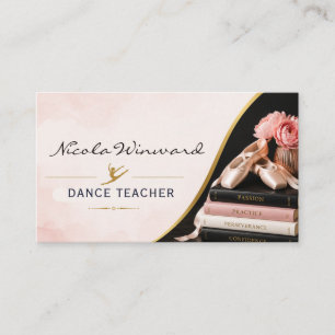 Tarjeta de visita de profesor de baile