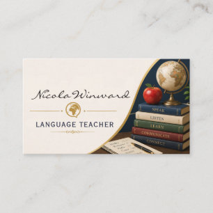 Tarjeta de visita de profesor de idiomas