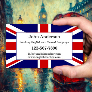 Tarjeta de visita de profesor de inglés