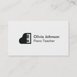 Tarjeta de visita de profesor de música de piano d