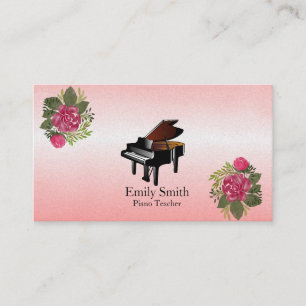 Tarjeta de visita de profesor de piano