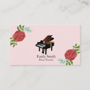 Tarjeta de visita de profesor de piano