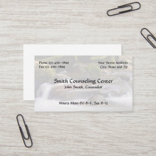 Tarjeta de visita de psicólogo consejero de salud 