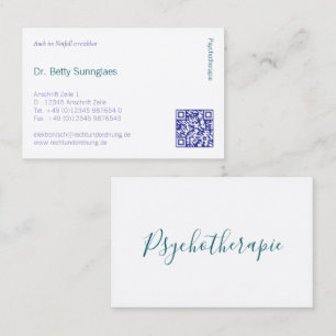 Tarjeta de visita de psicoterapia psicología
