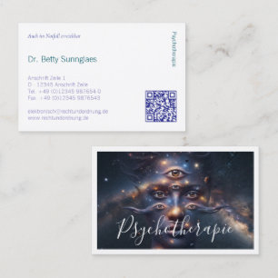 Tarjeta de visita de psicoterapia psicología