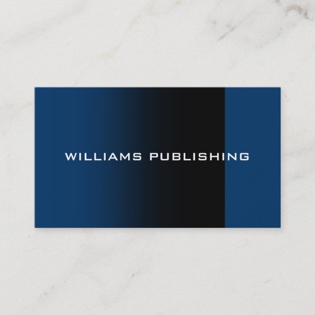 Tarjeta de visita de publicación de "Williams" (Anverso)