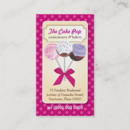 Tarjeta de visita de puntos pop para pasteles