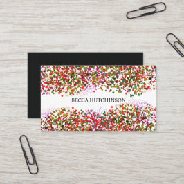 Tarjeta de visita de purpurina Confetti