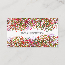 Tarjeta de visita de purpurina Confetti