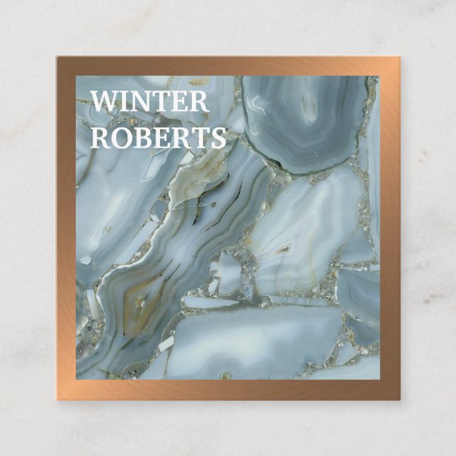 Tarjeta de visita de purpurina de  de moda de lujo (Anverso)