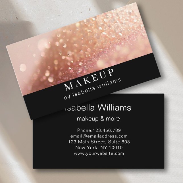 Tarjeta de visita de purpurina Salon (Glitter Salon Business Card)