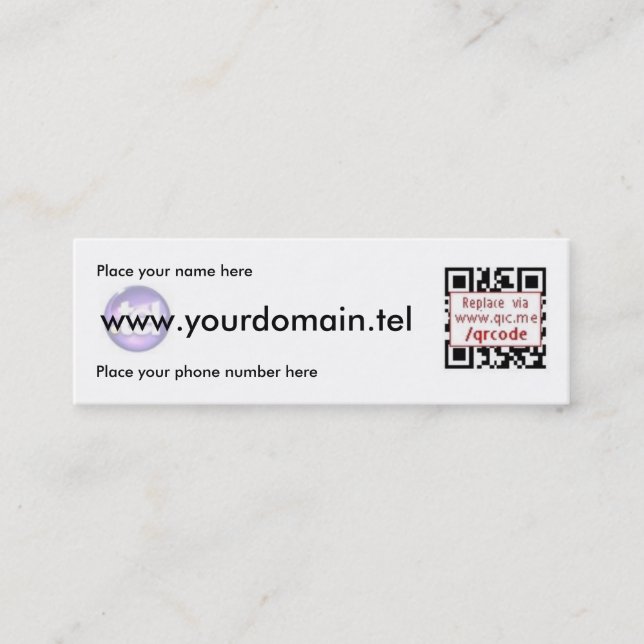 Tarjeta de visita de QRCode para. Ámbitos del (Anverso)