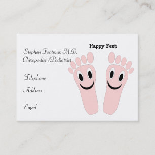 Tarjeta de visita de quiropodista Happy Feet