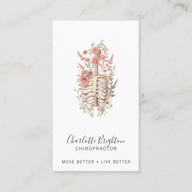 Tarjeta de visita de quiropráctico (Anverso)