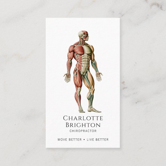 Tarjeta de visita de quiropráctico (Anverso)