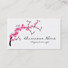 Tarjeta de visita de rama de árbol de la flor de