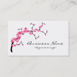 Tarjeta de visita de rama de árbol de la flor de