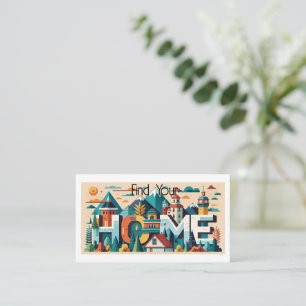 Tarjeta de visita de Realtor "Find Your Home"