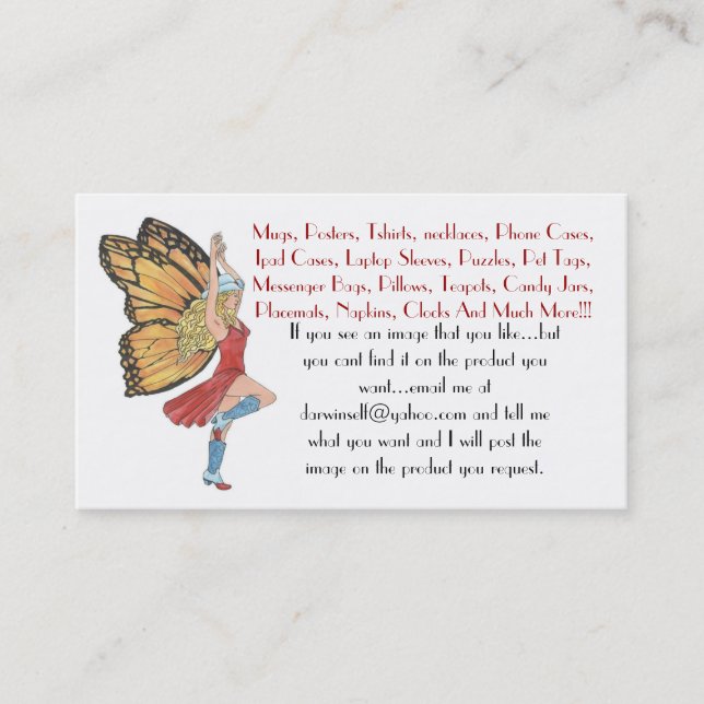 Tarjeta de visita de Redqueen (Anverso)