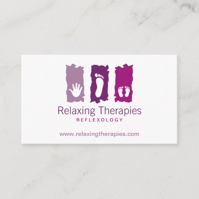 Tarjeta de visita de reflexología (Anverso)